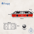 thumbnail image 2 of FRAGA Parrilla de Mesa, FRAGA P104i, 2 Quemadores, Cubierta Acero Inoxidable, Encendido Manual, Gas L.P. Hecho en México., 2 of 4