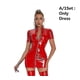 thumbnail image 1 of Sexy Wet Look Latex Dress For Women - Glossy Bodycon Clubwear With Zipper Short Sleeves, 1 of 3