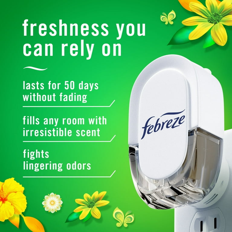 Febreze Plug Scented Oil Dual Air Freshener Refills, Assorted Scents, 2-pk