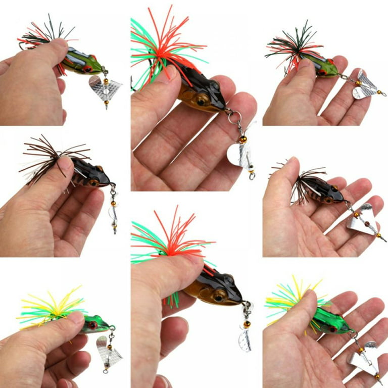 Fishing Lure with Propeller Large Noise Isca Frogs Lure 5.3 9g Pesca Frogs Sinking Snakehead Bait Fishing Bait Lures1PCS