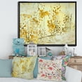 thumbnail image 2 of Designart 'Abstract Yellow Flower Grunge Art' Modern Framed Canvas Wall Art Print, 2 of 5