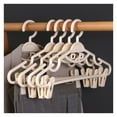 thumbnail image 1 of 10pcs Clothes Hangers with Clips Plastic Space Saving Non-Slip Skirt Organizer, 1 of 2