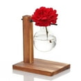 thumbnail image 2 of CNKOO Plant Container Retro Stable Bottom Clear Wood Stand Glass Planter for Home, 2 of 8