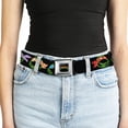 thumbnail image 5 of Nickelodeon Belt, Seatbelt Buckle Belt, Ninja Turtles Electric Expressions Black Multi Neon, 30 to 44 Inches, 5 of 9