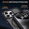 thumbnail image 5 of Atgdluk® Magnetic Shockproof for iPhone 15 Pro Max Case, Compatible with MagSafe Slim Protective Phone Case with Raised Camera Edge, Black, 5 of 7