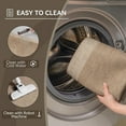 thumbnail image 6 of Fusion Half Circle Bath Mat,Thin Bathroom Rugs Fit Under Door Quick Dry Non Slip Washable Bathroom Mat with Rubber Backing,Absorbent Woven Half Round Shower Rug, Brown Beige 16x24, 6 of 6