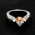 thumbnail image 5 of Rosebud Engagement Ring Solitaire Rose Gold Plated Womens Ginger Lyne Collection Size 10, 5 of 5