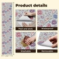 thumbnail image 5 of Paisley Peel and Stick Wallpaper 23.6in x 9.8ft Vintage Floral Paisley Soft Blues Pinks Contact Paper Vinyl Waterproof Self Adhesive Wall Paper for Bedroom Shelf Cabinet Renter Friendly, 5 of 8