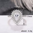 thumbnail image 2 of K-KED Women Fashion Cubic Zircon Wedding Delicate Jewelry 925 Silver Plated Ring Sz 6-10-10, 2 of 6