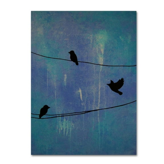 Trademark Fine Art "Birds Arrival" Canvas Art by Nicole Dietz