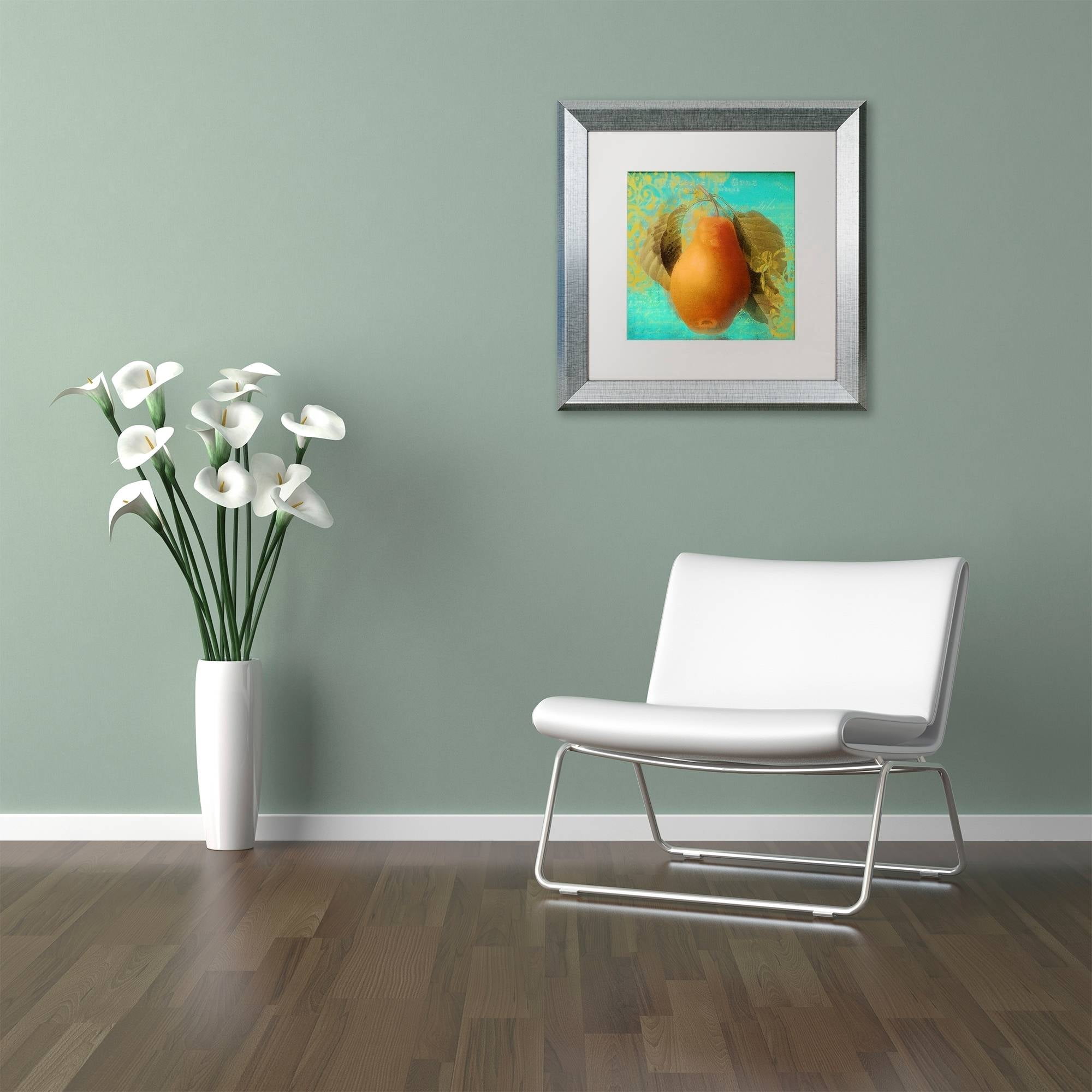 "Glowing Fruits IV" Canvas Art by Color Bakery White Matte, Silver Frame