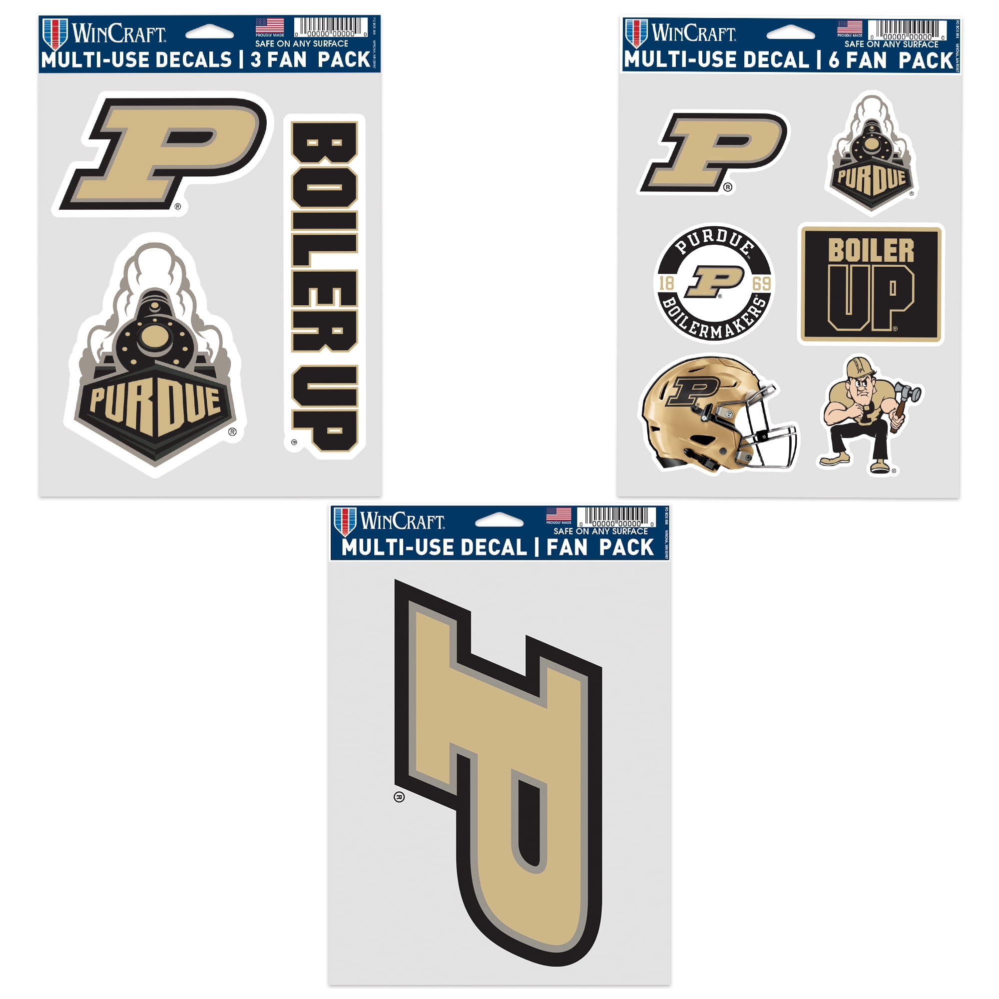 Wincraft Purdue Boilermakers NCAA Multi-Use Decal - Team Color Perfect Cut Vinyl Sticker