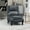 Charcoal Gray, variant on HOMCOM Massage Recliner Sofa with Heat Function, Remote Control, Blue