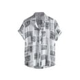 thumbnail image 2 of Seyurigaoka Hawaiian Oversized Shirts for Men Short Sleeve Regular Fit Stripe Print Shirts Casual Button Down Tops, 2 of 8