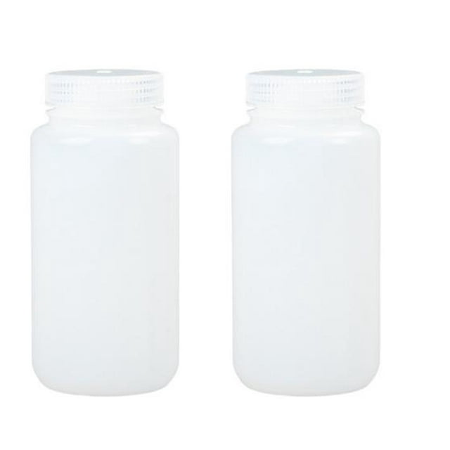 Shisuyan 5pcs Plastic Lab Chemical Reagent Bottles: Sample Storage Container - Refillable Dispenser - Wide Mouth Sealing Bottles with Caps 250ml