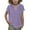 Purple, variant on Summer Saving Clerance Shirts For Girls Size 4-14 Years Short Sleeve V-Neck Solid Color T-Shirts Summer Casual Lightweight Tops & Blouses for Girls Light Blue