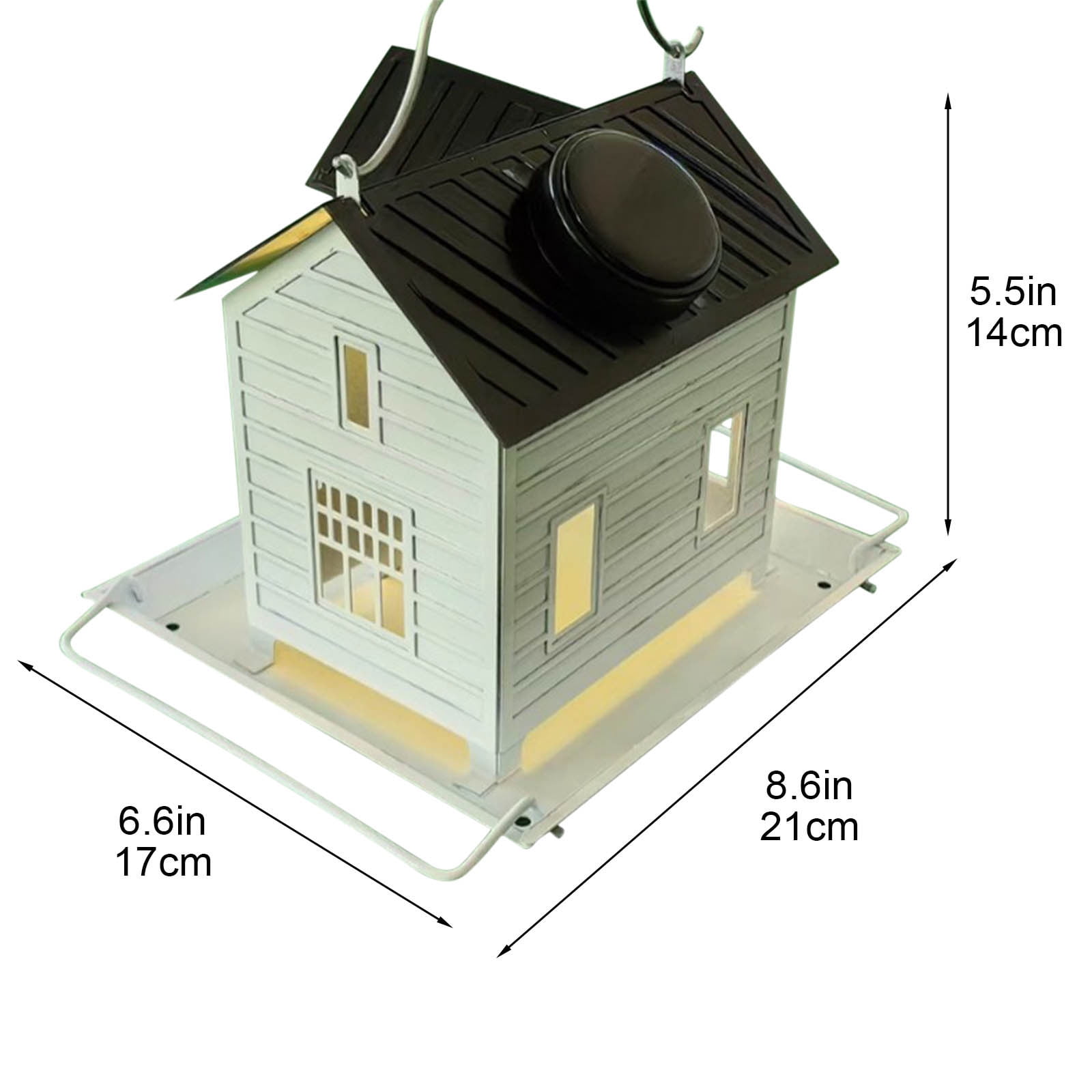 YOFOKO Solar-Powered Bird Feeder with Swing Design, Outdoor Hanging Decoration for Gardens, Automatic Day/Night Lighting & Wildlife Attraction