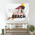 thumbnail image 4 of Jersey Shore Tapestry Funny Tapestries Wall Hanging Jersey Shore Poster Wheres The Beach Jersey Shore Note Banner Party Decoration Flag for Home Living Room Bedroom Dorm Decor 60"x40", 4 of 10