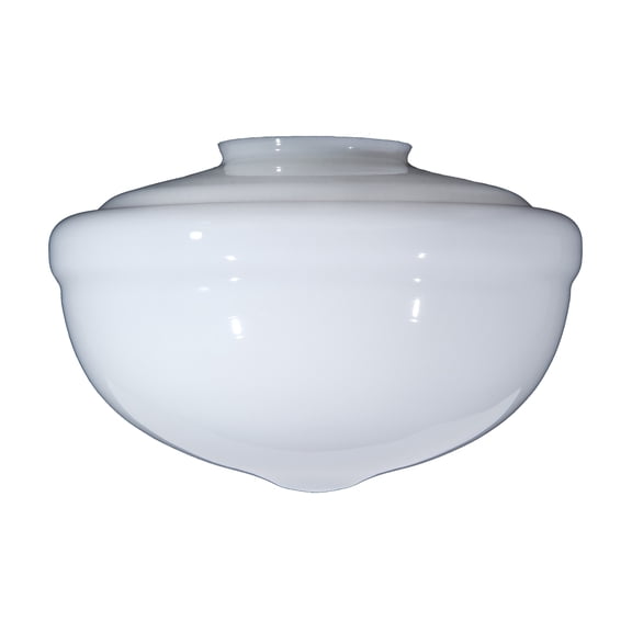 B&P Lamp® 6" Fit. Opal Schoolhouse Shade, 16" Diameter