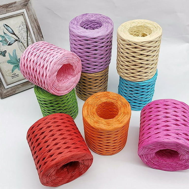 Travelwant Natural Raffia Paper Ribbon Twine Strings Raffia
