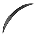thumbnail image 4 of Ikon Motorsports Trunk Spoiler Compatible With 2021-2024 Tesla Model S Matte Black ABS IK Style Rear Wing Tail Lip Deck Lid Bodykit, 4 of 7