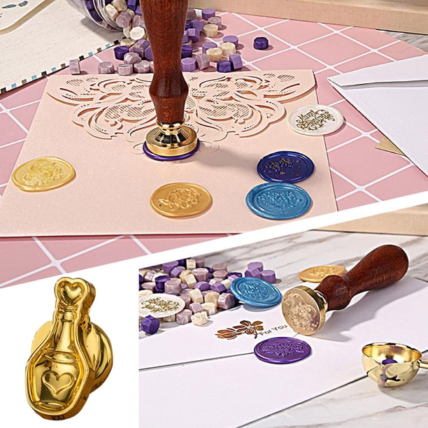 Cuadros Decorativos Cabeza de sello de arte DIY sobre cabeza decorativa en relieve para invitaciones de boda (V)