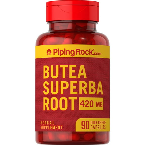 Butea Superba 420 mg | 90 Quick Release Capsules for Men and Women | by Piping Rock