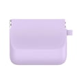 thumbnail image 4 of Bolsa de maquillaje pequeña, bolsa de cosméticos de bolsillo, bolsa reutilizable con cierre automático para auriculares, tarjeta de crédito, gafas de Púrpura S, 4 of 8