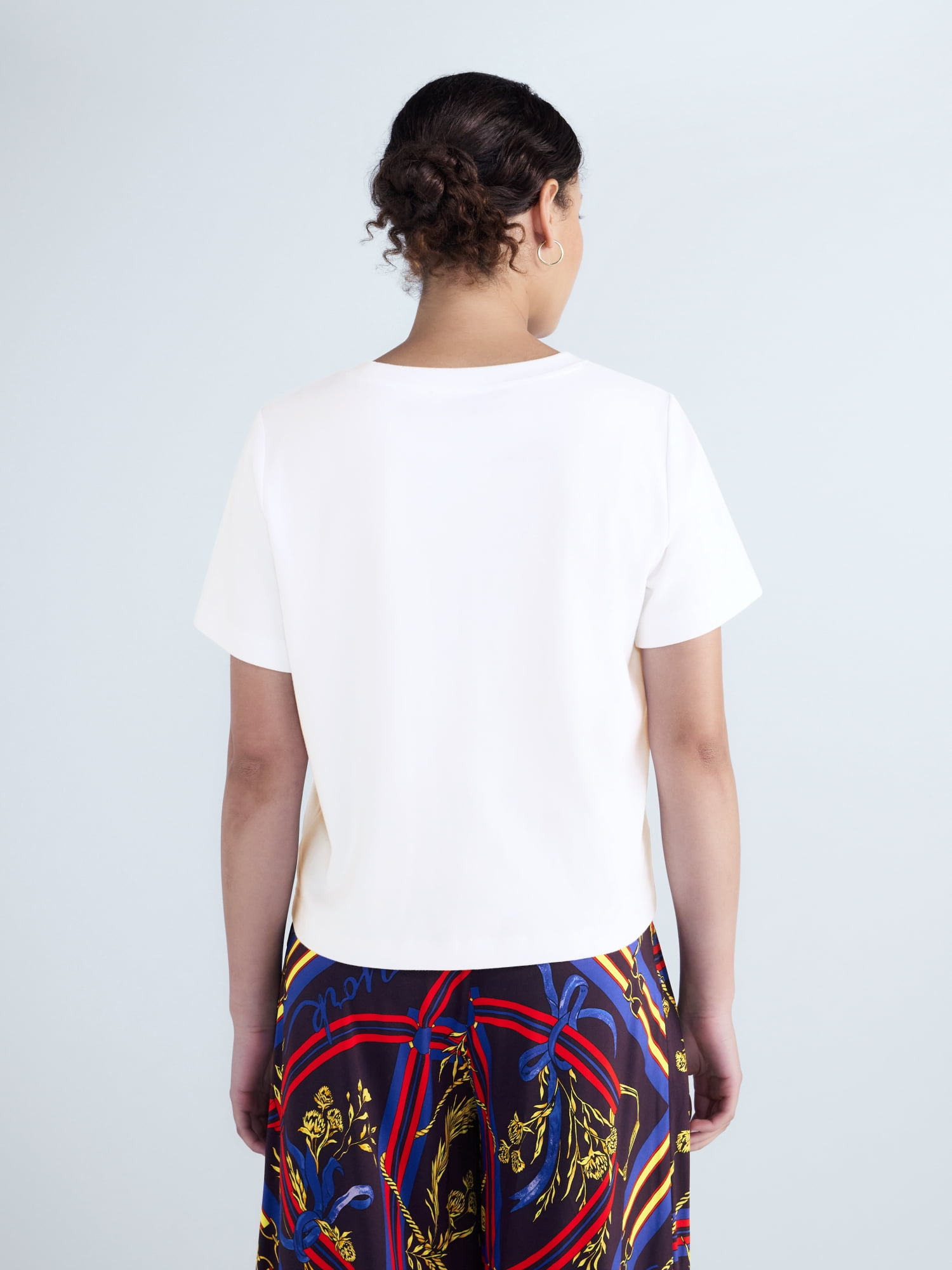 Free Assembly Women's and Women's Plus Cotton Cropped Boxy Tee with Short Sleeves, Sizes XS-4X