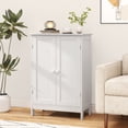 thumbnail image 5 of Gymax Bathroom Storage Cabinet Freestanding Wooden Floor Cabinet w/ Double Doors White, 5 of 10