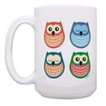 thumbnail image 2 of ThisWear Cute Owl Gifts for Women 4 Cute Colorful Owls Ceramic 15oz Coffee Mug Owls, 2 of 4