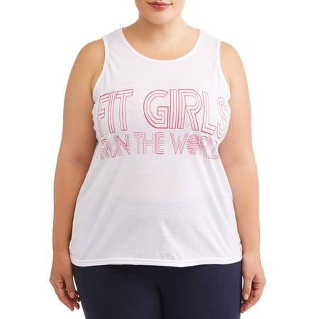 Women's Plus Active 'Fit Girls' Graphic Tank