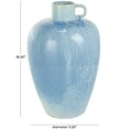 thumbnail image 3 of DecMode 18" Ombre Blue Ceramic Vase with Unique Texturing, 3 of 10