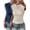 2 Pack: Blue & Beige, variant on Women's High Neck Tank Top Casual Business Slim Fitted Ribbed Basic Tank Tops Summer Sleeveless Shirts
