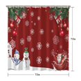 thumbnail image 5 of Santa Claus Christmas Snowman Shower Curtains,Reusable Show Curtain with Hooks Retro Polyester Fabric Bathroom Curtains for Thanksgiving Day Fall Party Home Decor, 5 of 5