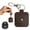 B, variant on Zoowood AA Coin Holder Keychain Dark Brown Challenge Coin Display Sobriety Chip Holder Leather Key Ring Case for Recovery Gifts