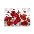 thumbnail image 2 of Tiptophomedecor Peel and Stick Floral Wallpaper Wall Mural - Poppies In The Moonlight - Removable Wall Decals, 2 of 3