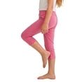 thumbnail image 2 of SDNall Girls High Waist Capri Pants, Soft Cotton Skinny Athletic Long Pants, Yoga Sports Everyday Bottoms for Girls Ages 2-12, 2 of 5
