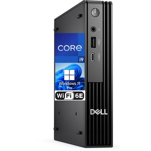 Dell Pro Micro Computer, Intel Core i9-12900K, 16GB RAM, 1TB NVMe SSD, USB Type-C, Built in AX WiFi, BT, Display Port, HDMI, Windows 11 Pro - AI Copilot, Black Desktop