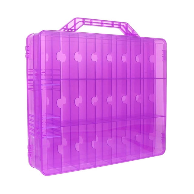 Estuche organizador de esmalte de uñas en Gel, soporte de 48 rejillas, divisor ajustable, salón, dormitorio, lápices labiales, compartimentos Pinceles de maquillaje y herramientas Violeta Minnieouse CE014631-02