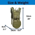 thumbnail image 6 of GETORIUM Tactical Hydration Backpack with 3L Water Bladder, MOLLE System - Tan, 6 of 6