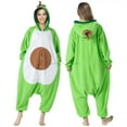 thumbnail image 4 of Monos divertidos Kigurumi con dibujos de aguacate para mujer y hombre, pijamas con capucha de una pieza, disfraces cálidos de lana para Halloween y Navidad, 4 of 4