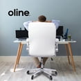 thumbnail image 5 of Oline ErgoAce Ergonomic Executive Office Chair, Rolling Home Desk PU Leather Gaming Computer Chair with Adjustable Armrests, Lumbar Support, Blade Wheels (White), 5 of 7
