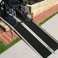 thumbnail image 4 of Portable Aluminum Wheelchair Ramp – Non-Skid Surface, Reflective Strips, Handle, Support Legs, 600 lbs Capacity – Steps, Doorways, Curbs – Size: 9ft, Support Legs Included, 4 of 7