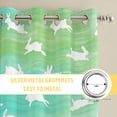 thumbnail image 6 of Easter Kitchen Curtains Window Panels, Spring Bunny Silhouette Blue Green Gradient Insulated Window Treatment Curtain, Grommet Curtains for Bedroom/Living Room/Bathroom, 2 Piece 52"Wx84"L, 6 of 8
