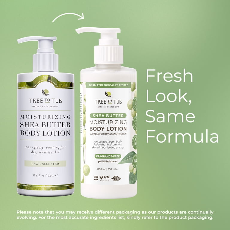 Tree to Tub Unscented Shea Butter Body Lotion for Dry Skin photo 6