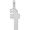 thumbnail image 4 of 14K White Gold Diamond Lower Case Letter F Initial Pendant (Width 6.12) (Length 18.82) - Jbsp, 4 of 5
