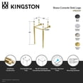 thumbnail image 5 of Kingston Brass VPB33147 Brass Console Sink Legs in Brushed Brass, 5 of 6