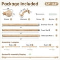 thumbnail image 6 of NewBuros Adjustable Wood Curtain Rod, 32 to 144 Inch, 1" Diameter Heavy-Duty Indoor Curtain Rod, Sturdy Rust-Proof with Wood Grain Leaf Pattern, Brown, 6 of 6