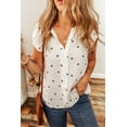 thumbnail image 5 of Women's White Polka Dot Print Ruffled Shoulder V Neck Tank Top - Trendy Summer Style | [ZhiHiMeRi] | (US 16-18)XL, 5 of 12